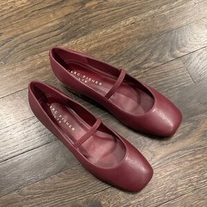 Marc Fisher Deep Red Mary Jane Flats